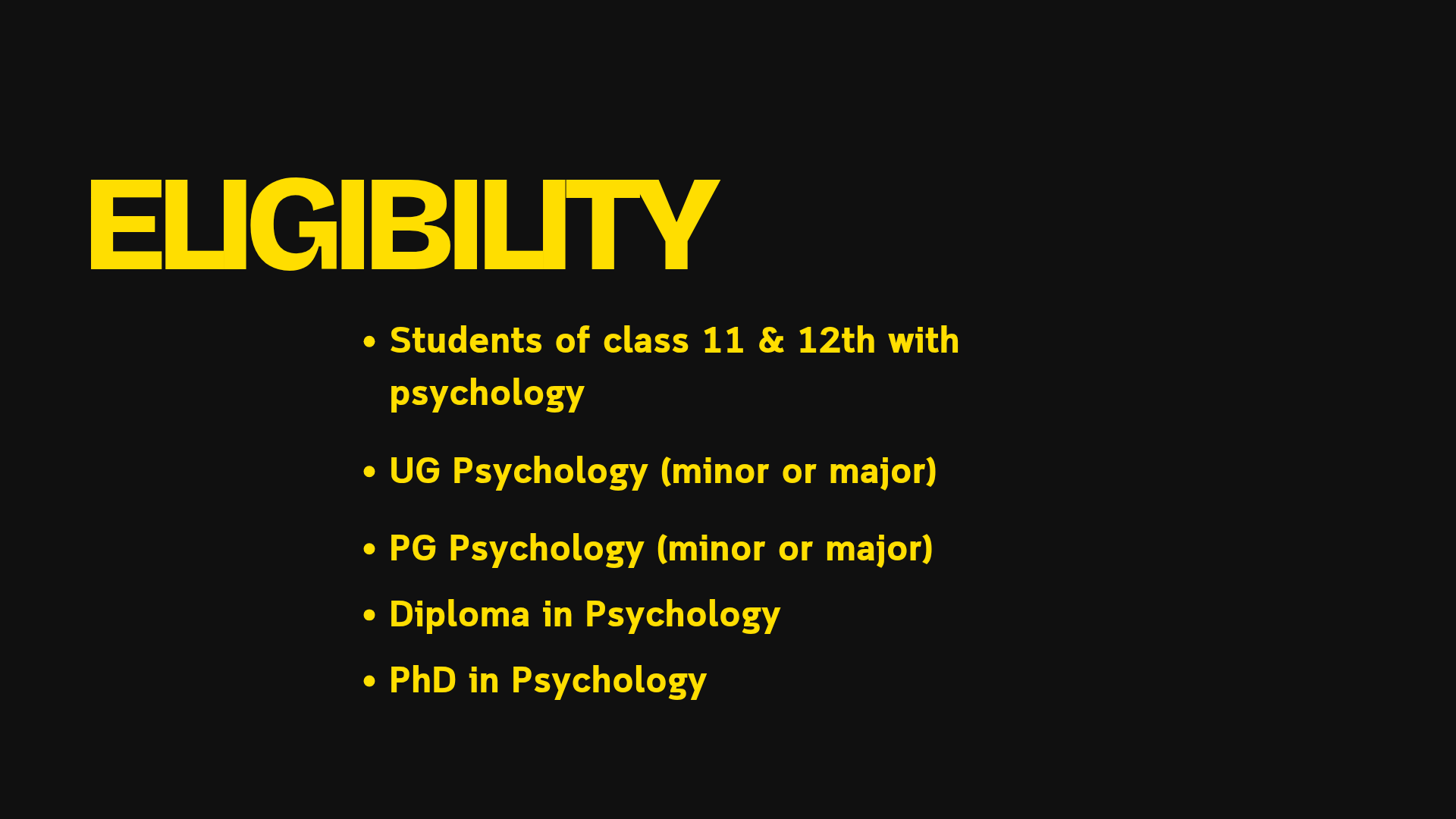 Eligibility trauma