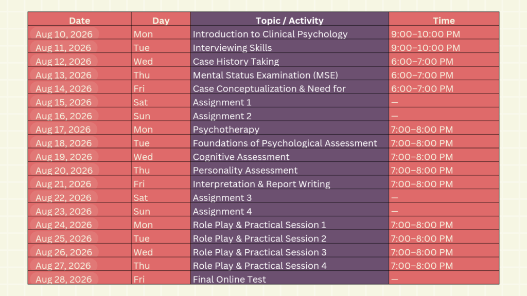 Schedule