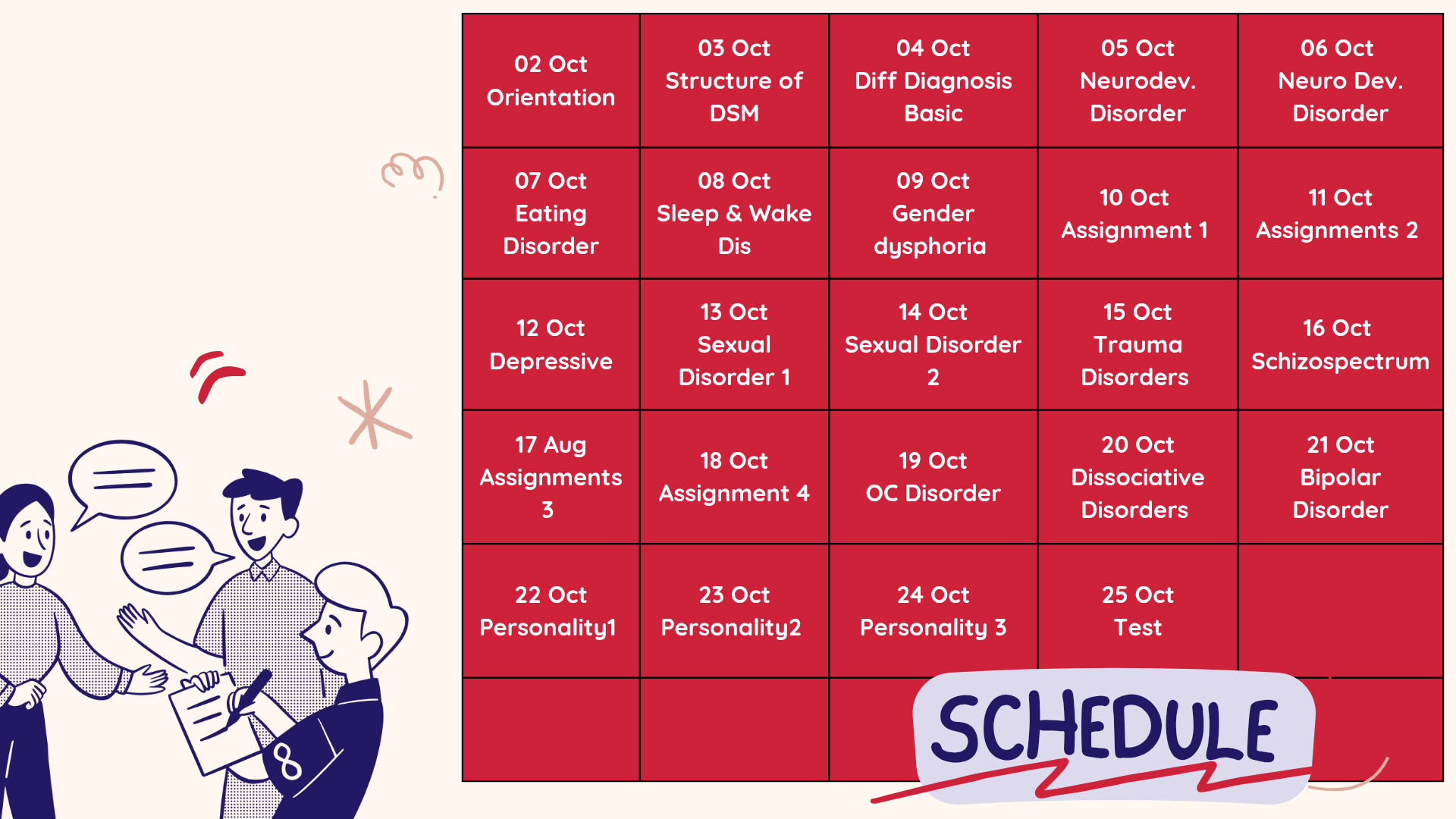 Schedule